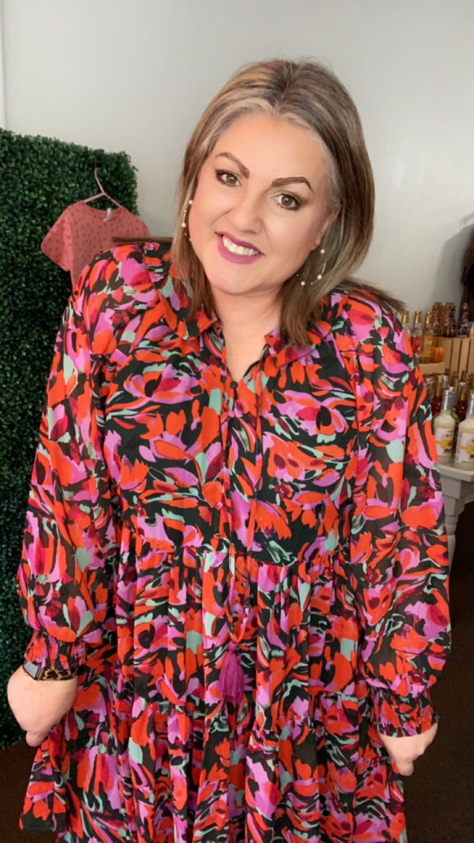 Entro Fall Floral Dress – Happy Hay Dayz