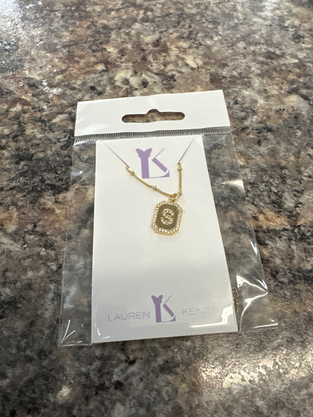 Initial S necklace