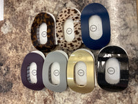 Large flat round hair clip