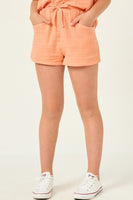 Girls Coral Texture Shorts
