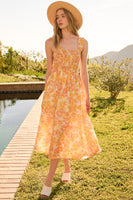 Dreamsicle Fields Smocked Midi Dress