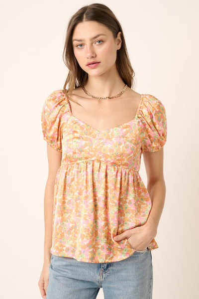 Garden Queen Puff Sleeve Blouse