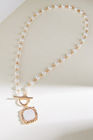 Pearl & Gold Toggle Necklace