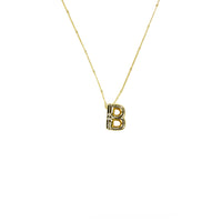 Initial Balloon Bubble 18K Gold Necklace: Gold Filled