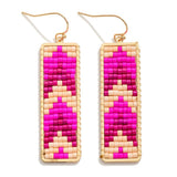 Beaded Color Drop Earrings