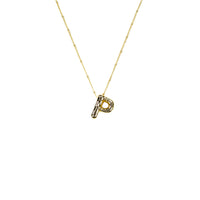 Initial Balloon Bubble 18K Gold Necklace: Gold Filled