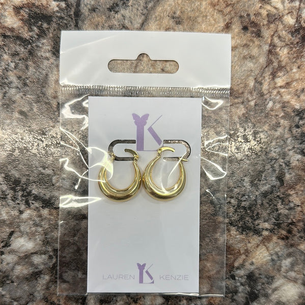 Lauren Kenzie Classy Gold Hoops