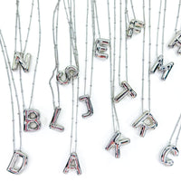 Initial Balloon Bubble 18K Gold Necklace: Gold Filled