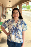 Blue in My Motif Top