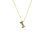 Initial Balloon Bubble 18K Gold Necklace: Gold Filled