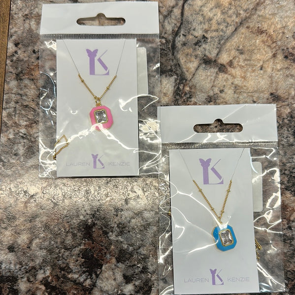 Lauren Kenzie Enamel Color Necklace