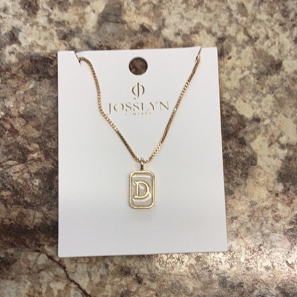 Initial Necklace-Shell Color