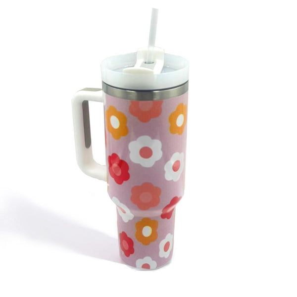 Pink Flower Tumbler
