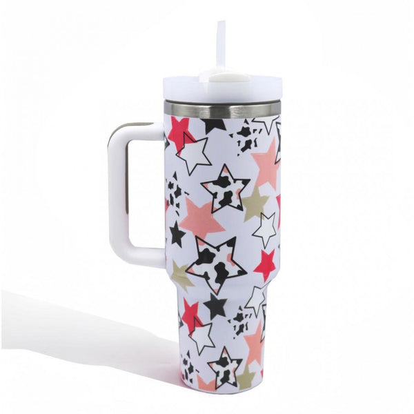 Cow Print Star Tumbler
