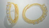 Rhinestone Huggie hoops