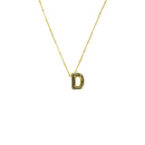 Initial Balloon Bubble 18K Gold Necklace: Gold Filled