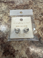 Pearl huggie earrings