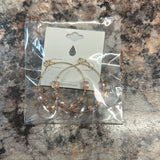 Iridescent stone hoops