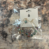 Iridescent stone hoops