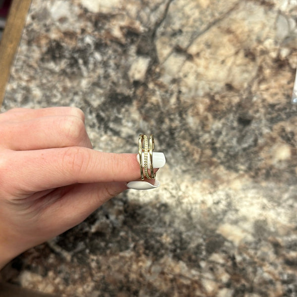 Lauren Kenzie Gold Pave Wave Ring