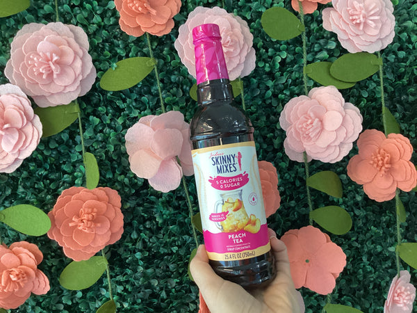 Skinny syrup peach tea