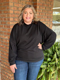 Ribbed Sweatshirt Pullover