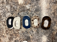 Teletie small flat round hair clip