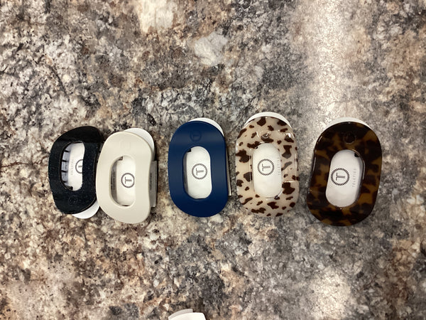 Teletie small flat round hair clip