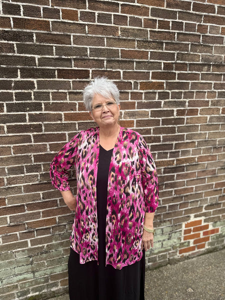 MagentaLeopardClassy Kimono