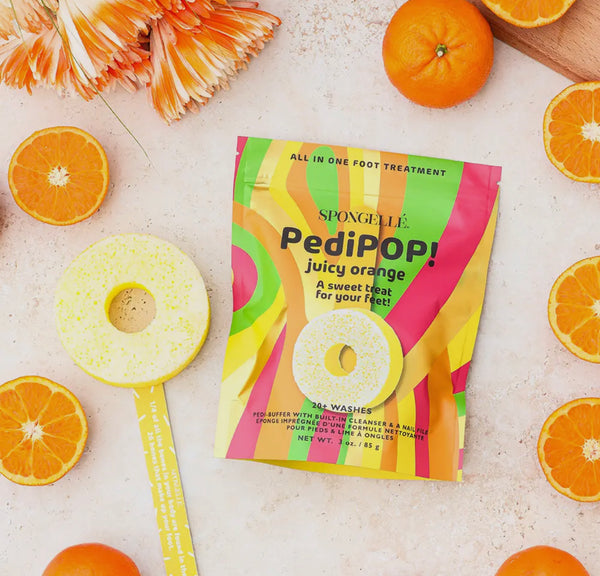 Spongelle Juicy Orange Pedipop Pedi Buffer and File