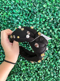Football pearl & stone headband
