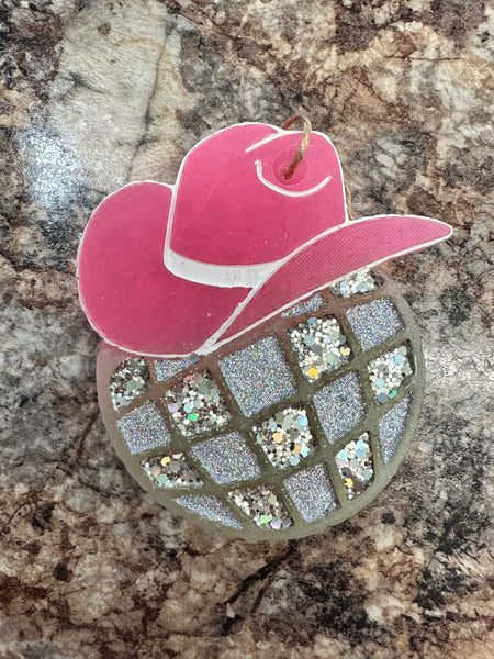 Cowgirl disco ball Freshie