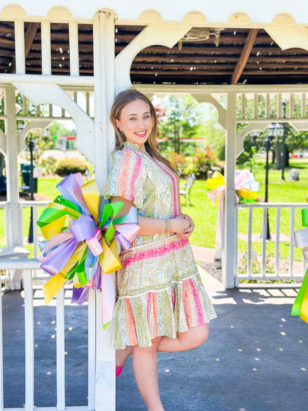 Multi color tiered dress-FA2120
