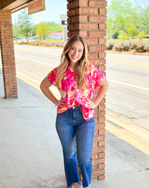 Hot pink mix top-A10482-1