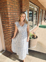 Blue & white dress
