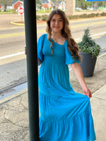 Diva in Blue Maxi Dress