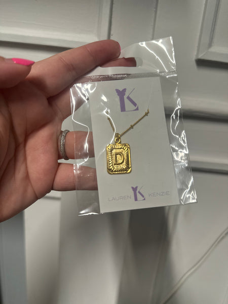 Lauren Kenzie D Initial Necklace