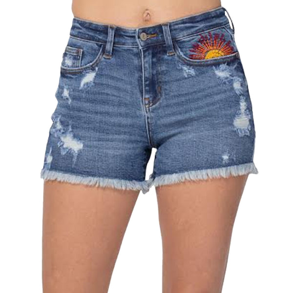 Judy Blue Hi-Rise Sun Cutoff Shorts