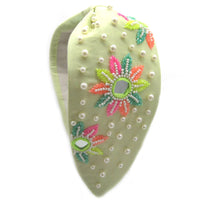 Lime Seed Bead Headband