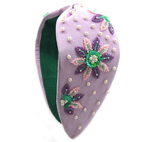 Lavender Seed Bead Headband