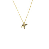 Initial Balloon Bubble 18K Gold Necklace: Gold Filled