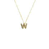 Initial Balloon Bubble 18K Gold Necklace: Gold Filled