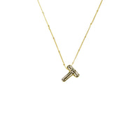 Initial Balloon Bubble 18K Gold Necklace: Gold Filled