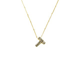 Initial Balloon Bubble 18K Gold Necklace: Gold Filled