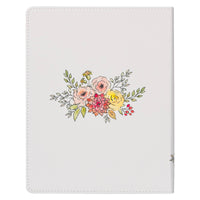 KJV My Creative Bible Faux Leather, White Floral Printed