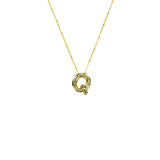 Initial Balloon Bubble 18K Gold Necklace: Gold Filled