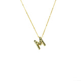 Initial Balloon Bubble 18K Gold Necklace: Gold Filled