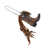 Brown Cowboy Boot Car Charm