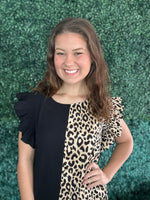 Two-faced leopard top