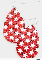 Glitter Star Teardrop Earrings